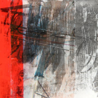 o.T., Frottage auf Acrylglas, 20x20cm, 2013