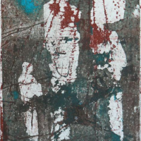 Menschen 3 Transfer-Lithografie, 40x50cm, 2011