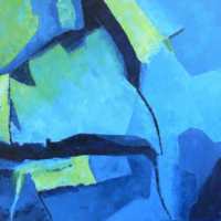 Porträt abstrakt Acryl auf Leinwand, 50x50cm, 2011