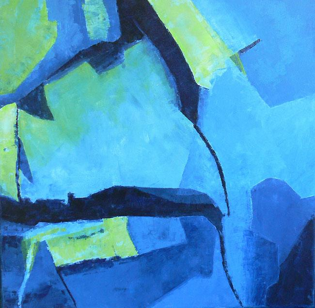Porträt abstrakt Acryl auf Leinwand, 50x50cm, 2011