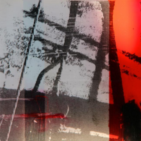 o.T., Frottage auf Acrylglas, 20x20cm, 2013